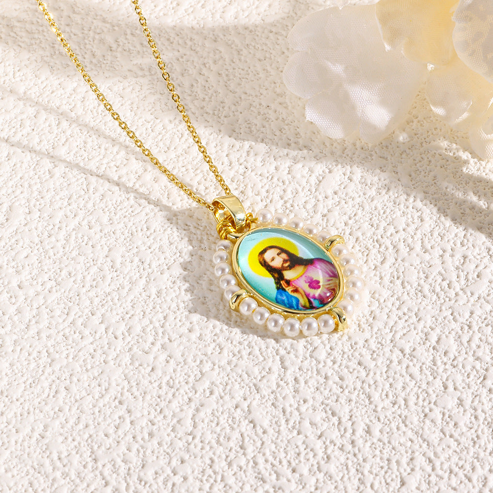 Wholesale Vintage Copper Plated 18K Hand-woven Pearl Necklace